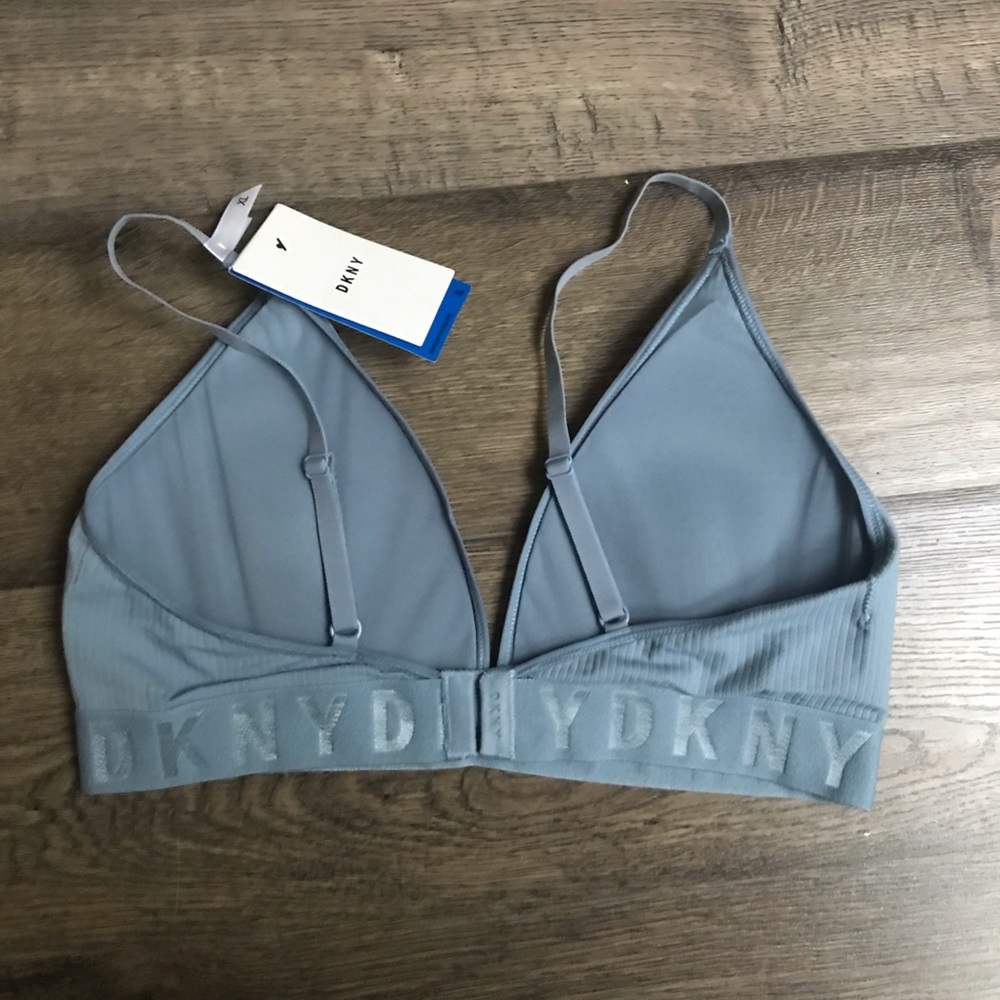 NWT DKNY Soft Seamless Wire Free Bralette, size XL, Blue - Picture 2 of 3